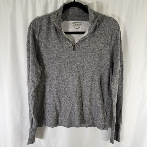 J. Crew Sweater Men's Small Heathered Grey 1/4 Zip Long Sleeve Pullover - Picture 1 of 9
